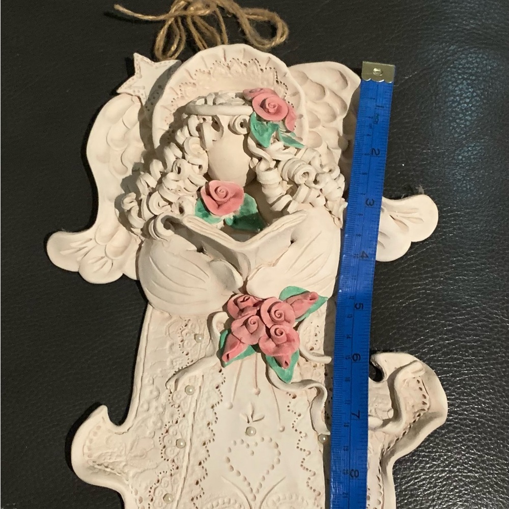 VINTAGE.Decorative Angel Wall Hanging with Pink Accents - Picture 4 of 5